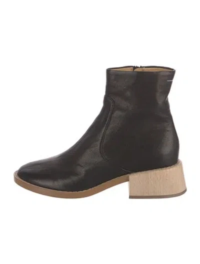 Pre-owned Mm6 Maison Margiela Leather Boots In Black