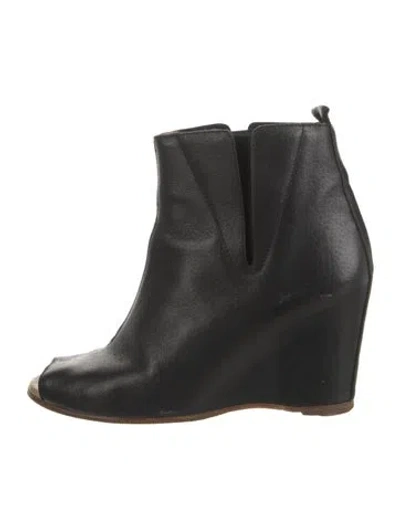 Pre-owned Mm6 Maison Margiela Leather Boots In Black