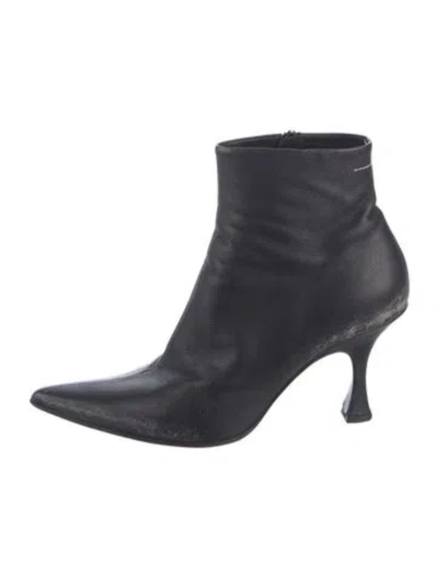 Pre-owned Mm6 Maison Margiela Leather Boots In Black