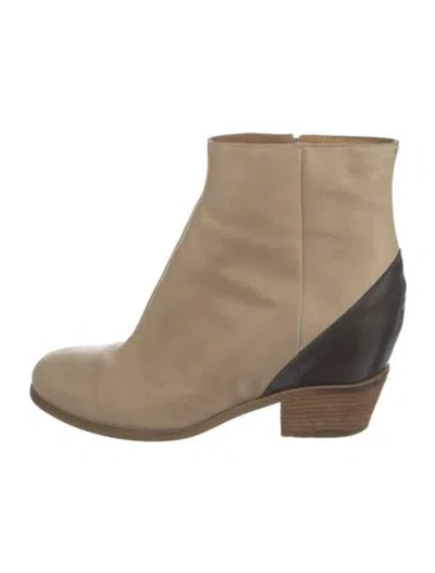 Pre-owned Mm6 Maison Margiela Leather Boots In Neutral