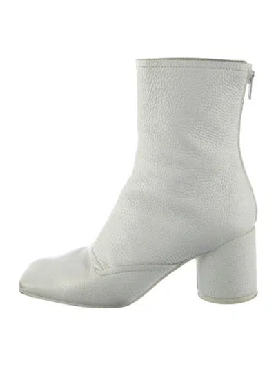 Pre-owned Mm6 Maison Margiela Leather Boots In White