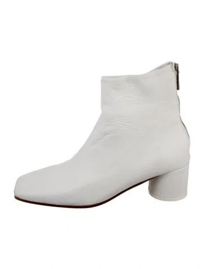 Pre-owned Mm6 Maison Margiela Leather Boots In White