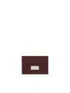 Mm6 Maison Margiela Leather Card Holder In Brown