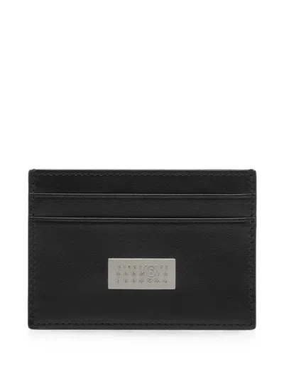 Mm6 Maison Margiela Leather Card Holder In Black