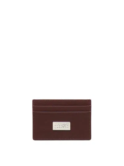 Mm6 Maison Margiela Leather Card Holder In Red