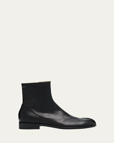 Mm6 Maison Margiela Leather Chelsea Boots In Black