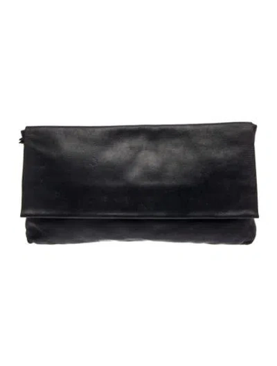 Pre-owned Mm6 Maison Margiela Leather Clutch In Black