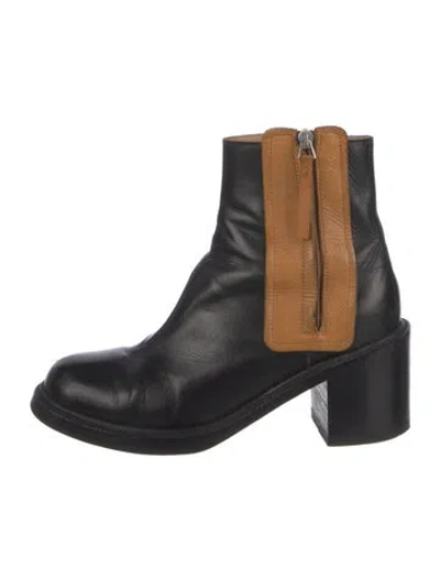 Pre-owned Mm6 Maison Margiela Leather Colorblock Pattern Chelsea Boots In Multi