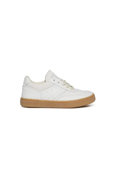 Mm6 Maison Margiela Kids White & Beige Perforated Sneakers