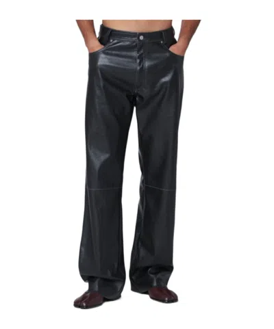 Mm6 Maison Margiela Belt Loops Casual Pants In Black