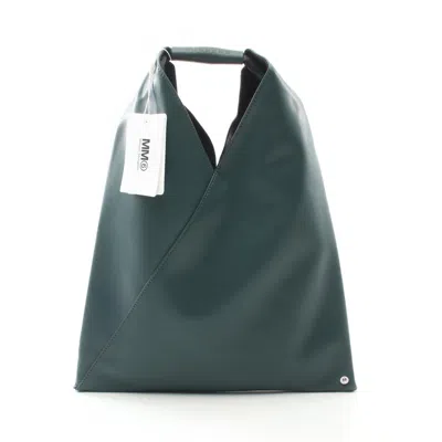 Pre-owned Mm6 Maison Margiela Leather Elastane Tote Bag () In Green