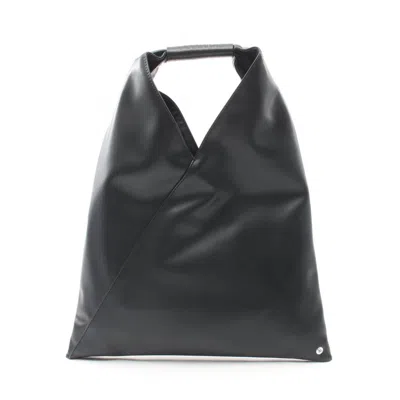 Pre-owned Mm6 Maison Margiela Leather Handbag Tote Bag () In Black