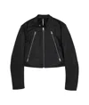 Mm6 Maison Margiela Twist Leather Jacket In Black