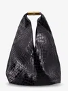 Mm6 Maison Margiela Leather Japanese Shoulder Bag In Black