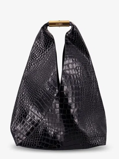 Mm6 Maison Margiela Leather Japanese Shoulder Bag In Black