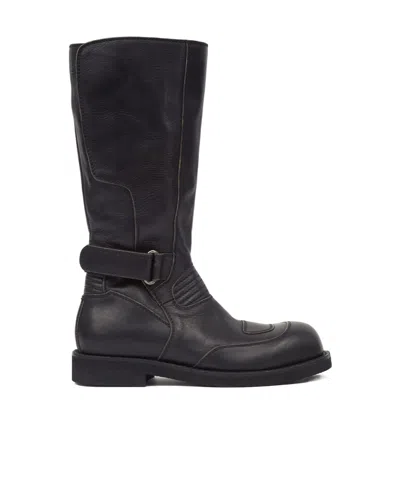MM6 MAISON MARGIELA LEATHER KNEE-HIGH BOOTS