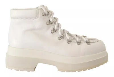 Pre-owned Mm6 Maison Margiela Leather Lace Up Sneakers Women's Shoes ()