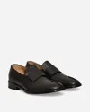 Mm6 Maison Margiela Tabi Leather Slip-on Shoes In Black