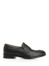 Mm6 Maison Margiela Split-toe Loafers In Black Calf Leather In Black