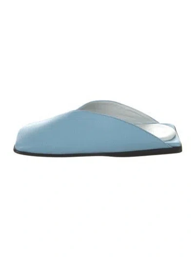 Pre-owned Mm6 Maison Margiela Leather Mules W/ Tags In Blue