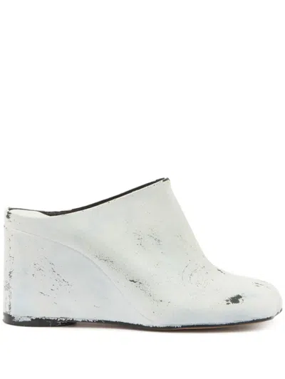 Mm6 Maison Margiela Leather Mules In White