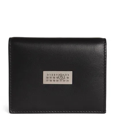 Mm6 Maison Margiela Leather Numeric Bifold Wallet In Black
