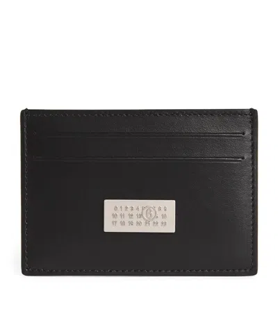Mm6 Maison Margiela Leather Numeric Card Holder In Black