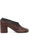 Mm6 Maison Margiela 70mm Anatomic Leather Block-heel Pumps In Brown