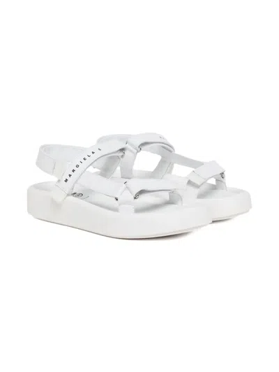 Mm6 Maison Margiela Leather Sandals In 白色