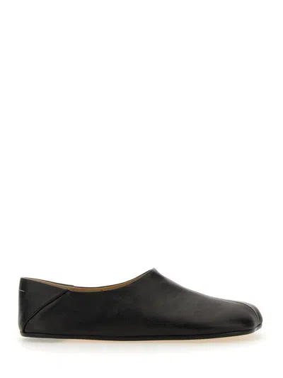 Mm6 Maison Margiela Leather Shoe In Black