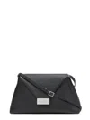 Mm6 Maison Margiela Leather Shoulder Bag In Black