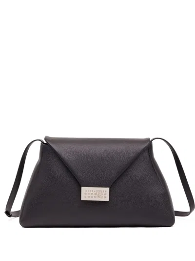 Mm6 Maison Margiela Leather Shoulder Bag In Black