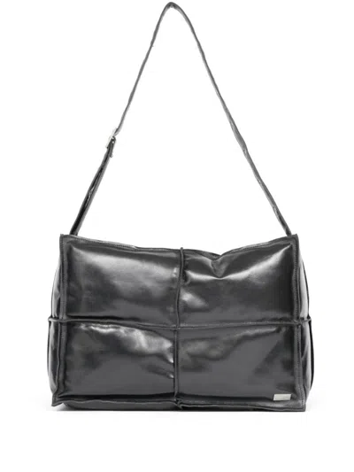 Mm6 Maison Margiela Leather Shoulder Bag In Black