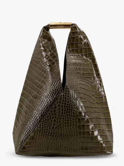 Mm6 Maison Margiela Leather Shoulder Bag In Green