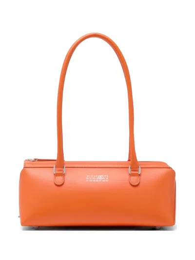 Mm6 Maison Margiela Schultertasche Aus Leder In Orange