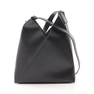 Pre-owned Mm6 Maison Margiela Leather Shoulder Bag () In Black