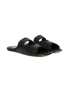 Mm6 Maison Margiela Ciabatte Slide In Pelle Con Elastico In Black