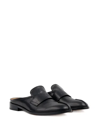 Mm6 Maison Margiela Leather Slip-on Mules In Black