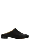 Mm6 Maison Margiela Mm6 By Maison Margiela Black Leather Slippers In Black