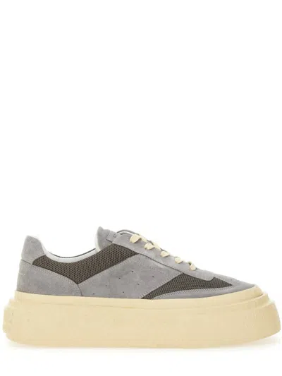 Mm6 Maison Margiela Leather Sneaker In Gray