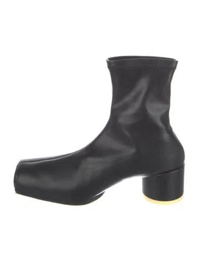 Pre-owned Mm6 Maison Margiela Leather Sock Boots In Black