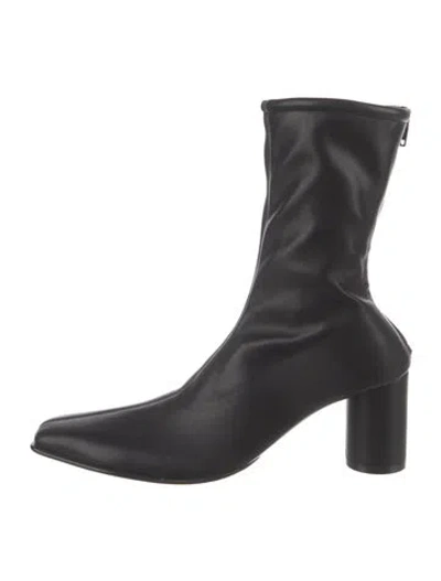 Pre-owned Mm6 Maison Margiela Leather Sock Boots In Black