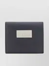 MM6 MAISON MARGIELA LEATHER WALLET WITH TEXTURED METAL LOGO