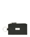 Mm6 Maison Margiela Leather Zip Wallet In Black