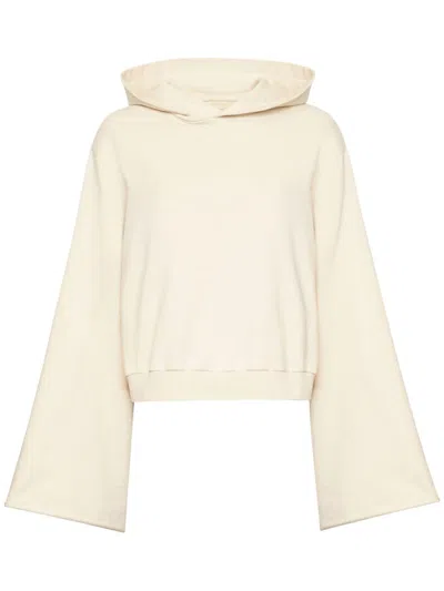 MM6 MAISON MARGIELA MM6 MAISON MARGIELA LIGHT BEIGE SLOUCHY HOODED SWEATER