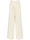 Mm6 Maison Margiela Mm6 By Maison Margiela Ivory Virgin Wool Blend Pants In Pink