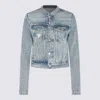 Mm6 Maison Margiela Light Blue Cotton Denim Jacket In Blue