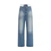 Mm6 Maison Margiela Light Blue Cotton Straight-leg Jeans In Blue