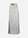 Mm6 Maison Margiela Light Blue Denim Maxi Skirt