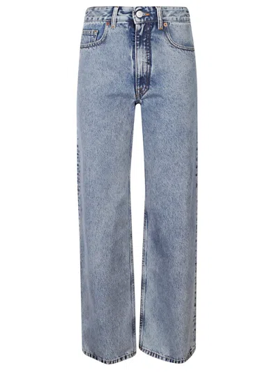 Mm6 Maison Margiela Light Blue Washed Denim 5-pocket Pants